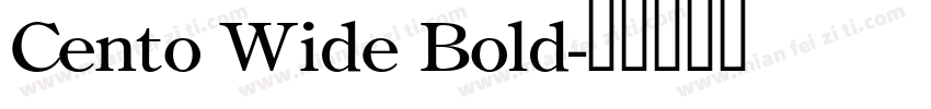 Cento Wide Bold字体转换